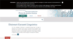Desktop Screenshot of garzantilinguistica.it