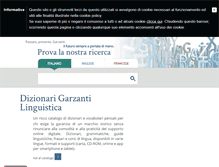 Tablet Screenshot of garzantilinguistica.it